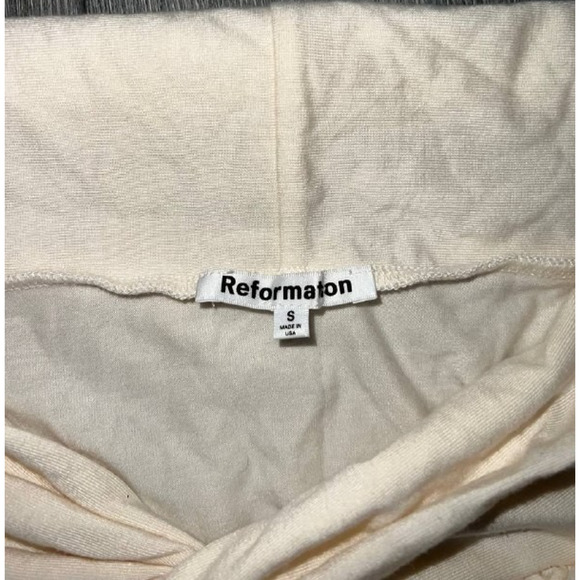 Reformation Ezlynn Knit Top Y2K Cream Womens Sz Small A004716 - Picture 3 of 7